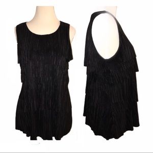 🔴 4/$20 Flapper-esque Sleeveless Black Top